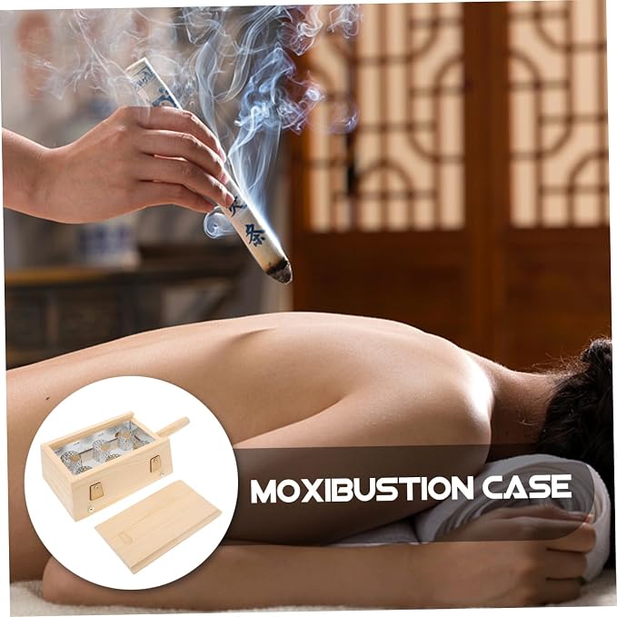 NOLITOY 4pcs Box Moxibustion Tool Moxa Box Burner Case Wooden Moxibustion Burner Portable