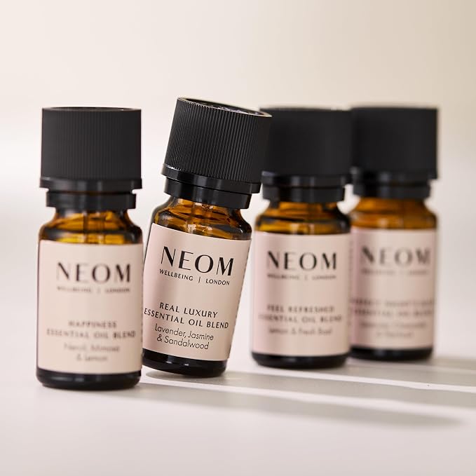NEOM - Essential Oil Blend, 10ml | Lavender, Jasmine & Sandalwood | Aromatherapy Diffuser Oils with Calming Essential Oil Blend | 100% Natural Fragrances | Tranquil & Relax | Signature De-Stress Scent