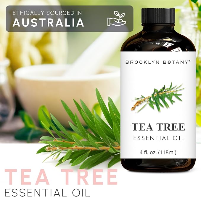 Brooklyn Botany Sweet Orange & Tea Tree Essential Oils – 4 Fl Oz (Pack of 2) – 100% Pure & Natural – Fresh & Cleansing Aromatherapy Blend