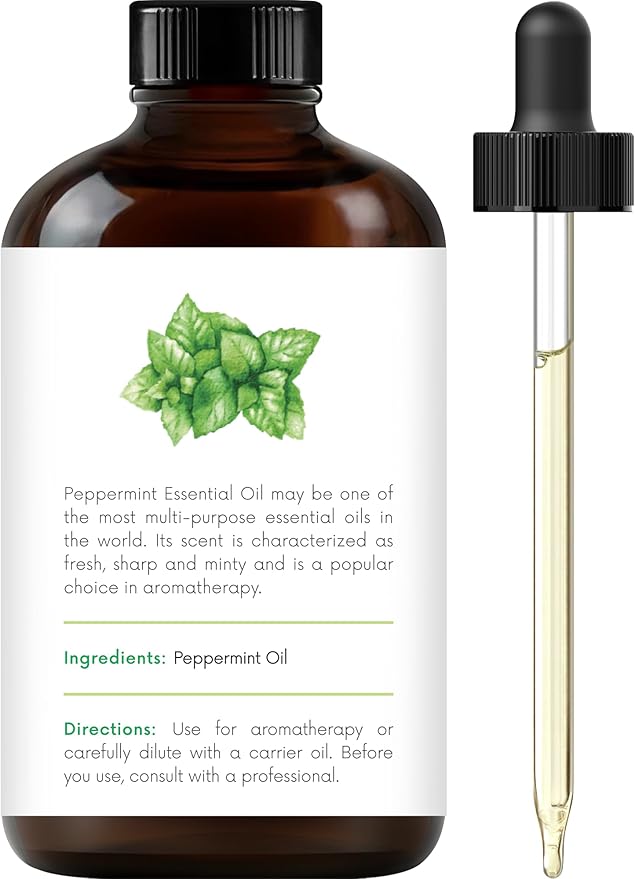 Handcraft Blends Lemon, Peppermint and Lavender Essential Oil Set - Huge 4 Fl. Oz, 100% Pure and Natural, Therapeutic Grade With Premium Glass Dropper