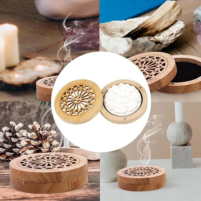 1 Set Clay Disc for Essential Oil, Aroma Stone Passive Diffuser, Diffuser Stone Passive Essential Oil Diffuser Suitable for Travel Fragrance Companion