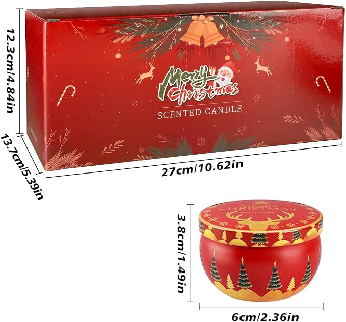 WPONSZU 24 Pack Christmas Scented Candles Gift Set for Woman, Jar Candle, 2.5 oz Soy Wax Tin Candle-Ideal Gift for Travel Home Décor