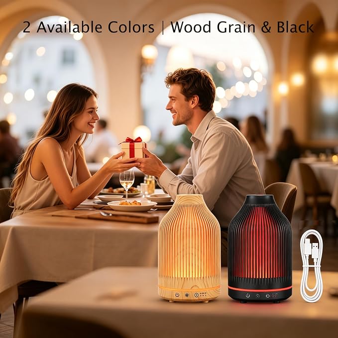 Diffuserlove Essential Oil Diffuser,150ML Small Aroma Humidifier with 1H/2H/4H Timer,Cool Mist & 7 Colors Night Light,Decor Diffuser Ready Gift for Home Office Bedroom