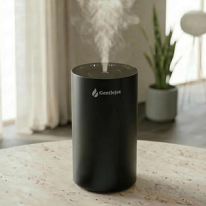 GentleJet LiteMist Waterless Rechargeable Aroma Diffuser for Bedroom, Office & Car, Cold-Air Essential Oil Mist, Aluminum Body, 20ml