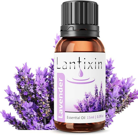 Lantixin 100% Pure Lavender Essential Oil – Natural Undiluted Scent for Diffuser – Relaxing Home Fragrance for Ultrasonic Diffusers, Meditation & Crafting – 0.5 fl oz(Lavender)