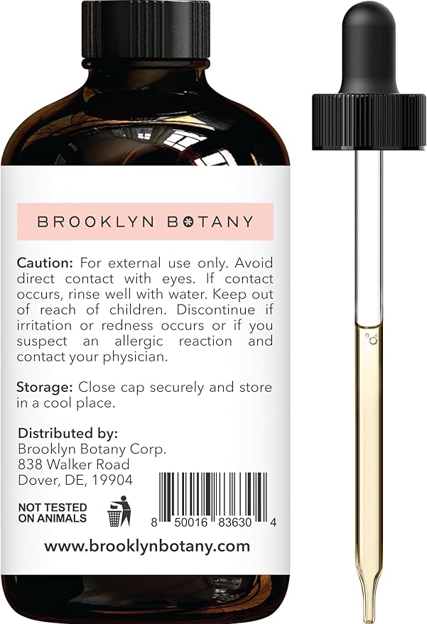 Brooklyn Botany Lavender Essential Oil - Huge 4 Fl Oz - with Glass Dropper - for Aromatherapy and Diffuser