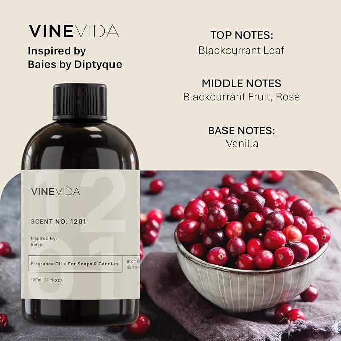 VINEVIDA [128oz] Scent No.1201 Fragrance Oil for Candle Making and Soap Making - Premium Candle Scents for Soy Candles