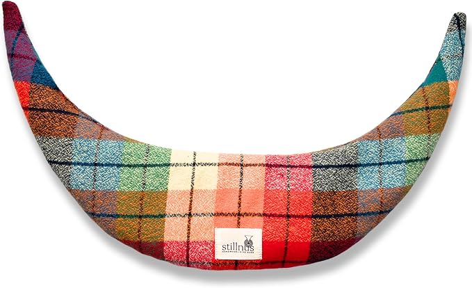 Stillnus Moon Comfort Pillow – Rainbow Tartan – Organic Lavender & Flax Seed Hot & Cold Therapy Wrap for Cramps, Anxiety, Neck Tension – Gift for Teens, Moms & Wellness Rituals