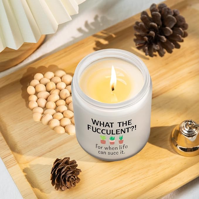 Funny Gifts for Women, Men- Birthday Gift for Best Friends, Her, Him, Girlfriend, Sister, Plant Lover- Unique Christmas & Valentines Day Present - Lavender Candles
