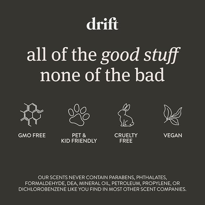Drift Car Air Freshener - The Original Wood Air Freshener - Car Odor Eliminator - Long Lasting Scent - Metal Clip - Essential Oils - Clean Ingredients - Open Air Scent 3 Pack Refill - NO CLIP INCLUDED