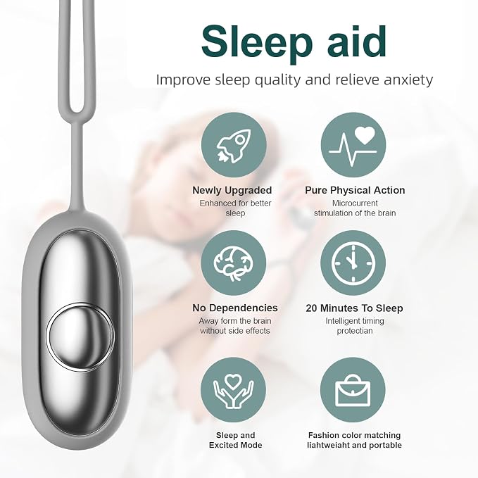 Handheld Relaxation Device – Dual-Mode Gentle Pulse Wellness Tool for Adults & Kids, Portable Sleep Device, Supports Calm Focus & Better Rest, USB-C Rechargeable (Silver)