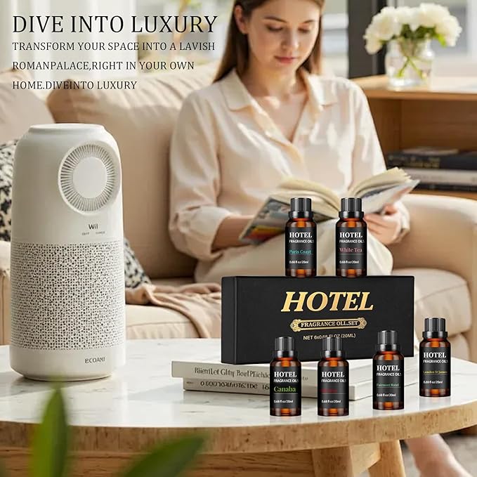 Hotel Collection Luxury Scent for Diffuser Oils Set Inspired by Iconic 5-Star Hotels- Aromatherapy Essential Oils for Diffuser & Home Scenting