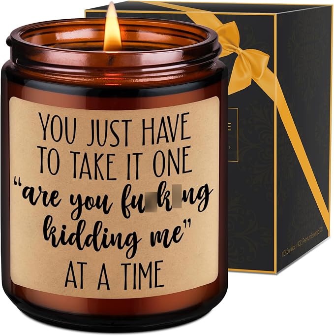 LEADO Candles, Boss Lady, Coworker Gifts for Women, Men - Cool Ideas, Funny Mothers Day Gifts for Coworkers, Best Friend, Mom, Employee - Sarcastic, Work, Birthday Ideas for Boss, Female, Male, Woman