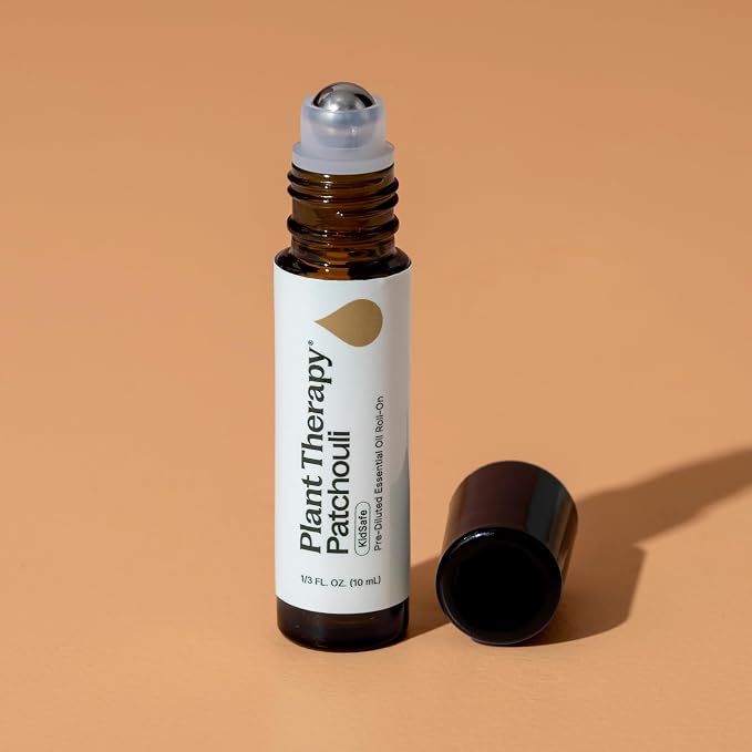 Plant Therapy Patchouli Essential Oil 100% Pure, Pre-Diluted Roll-On, Natural Aromatherapy for Relaxation, Stress Relief, and Skin Care