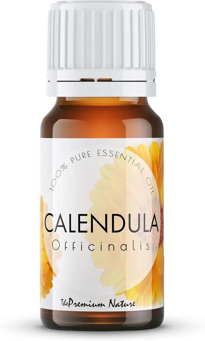 Calendula Essential Oil | 100% Pure & Natural Pot Marigold Flower Oil with Soft Herbal Aroma | for Diffuser, Skin Care, Hair Care, Massage, DIY Beauty & Aromatherapy Blends, 0.34 fl oz
