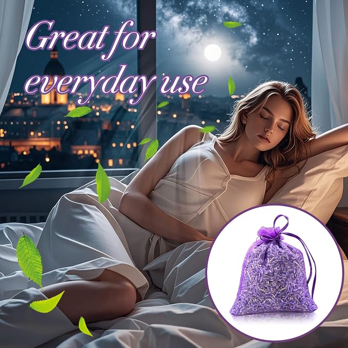 Sukh 9.5OZ Dried Lavender Flowers - Lavender Buds Sachets Bags for Drawers Closets Fresh Scents Lavenders Sachet Bags Dried Flowers for Patry Birthday Bridal Shower Organic Bulk