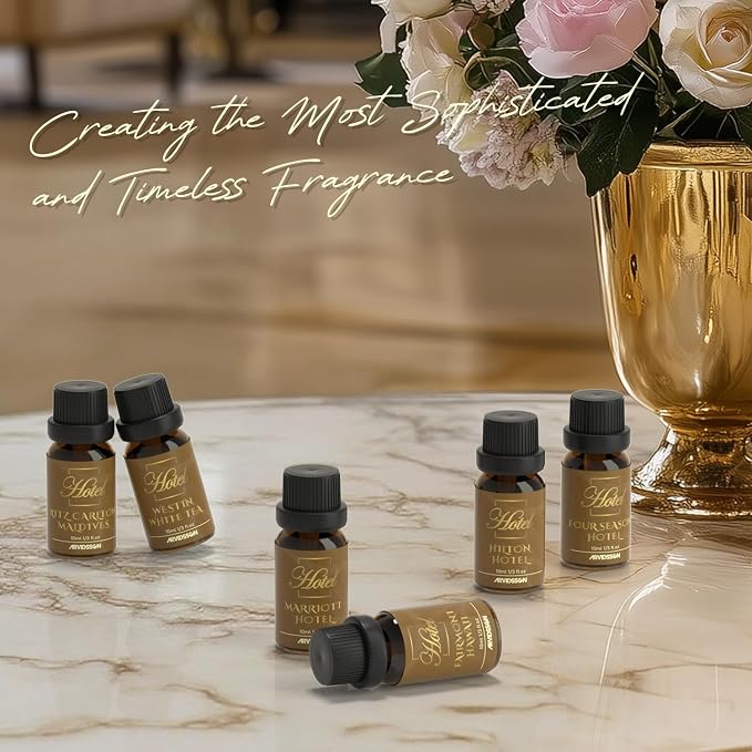 ARVIDSSON Hotel Diffuser Oils Gift Set - Hotel Essential Oils for Diffuser, Luxury Fragrance Oils Inspired by 5 Star Hotels Scent, Gift for Women and Men