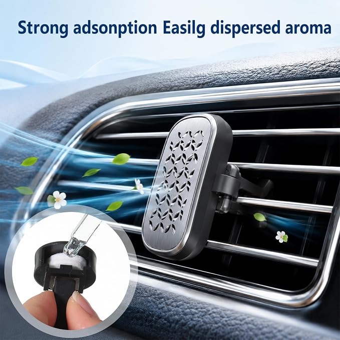 100Pcs Car Air Freshener Refill Felt Pads, 17 mm Unscented Essential Oil Perfumes Refill Pads for Car Air Freshener Clips Universal Essential Oil Diffuser Pad for Custom Fragrance