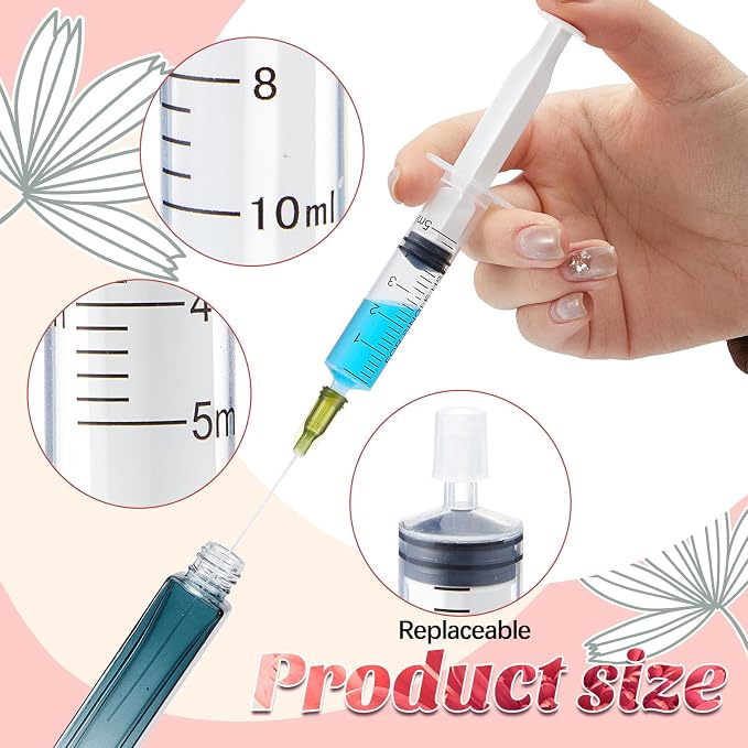 Geiserailie 6 Packs 5ml 10ml Perfume Refill Tools Kit, Perfume Syringe Refill Set with Plastic Tube, Mini Fragrance Transfer Tool for Travel Refillable Liquid, Cologne Fragrance Refilling (Clear)