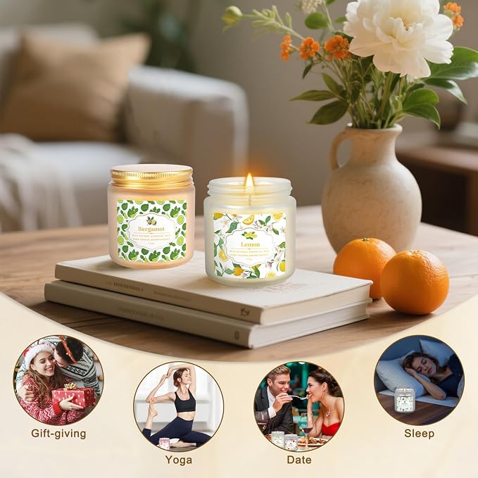 YOROXRG 24 Pack Scented Candles with Added Natural Essential Oils, 3.5oz, Suitable for Various Festivals, Parties, Yoga, and Home Scene