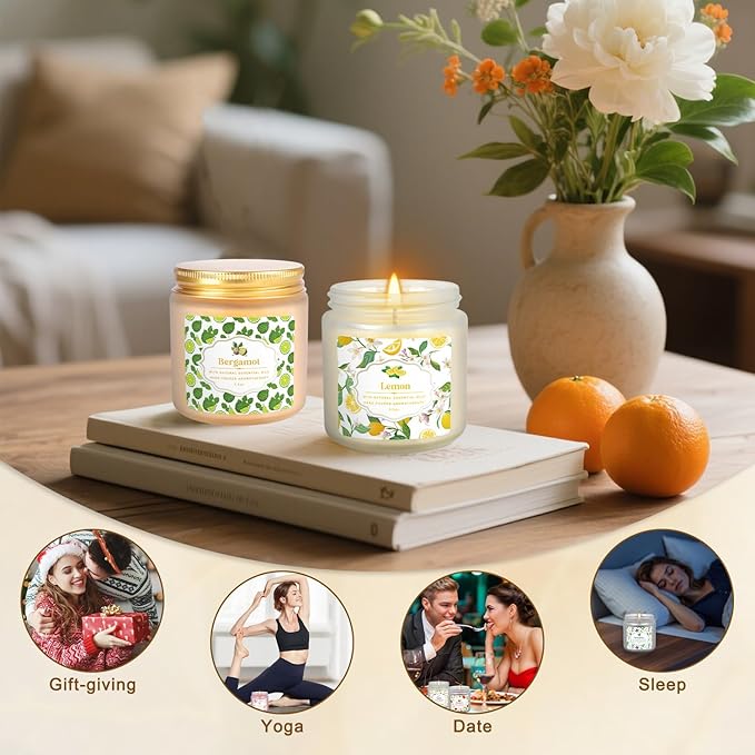 YOROXRG 12 Pack Scented Candles with Added Natural Essential Oils, 3.05oz, Suitable for Various Festivals, Parties, Yoga, and Home Scene
