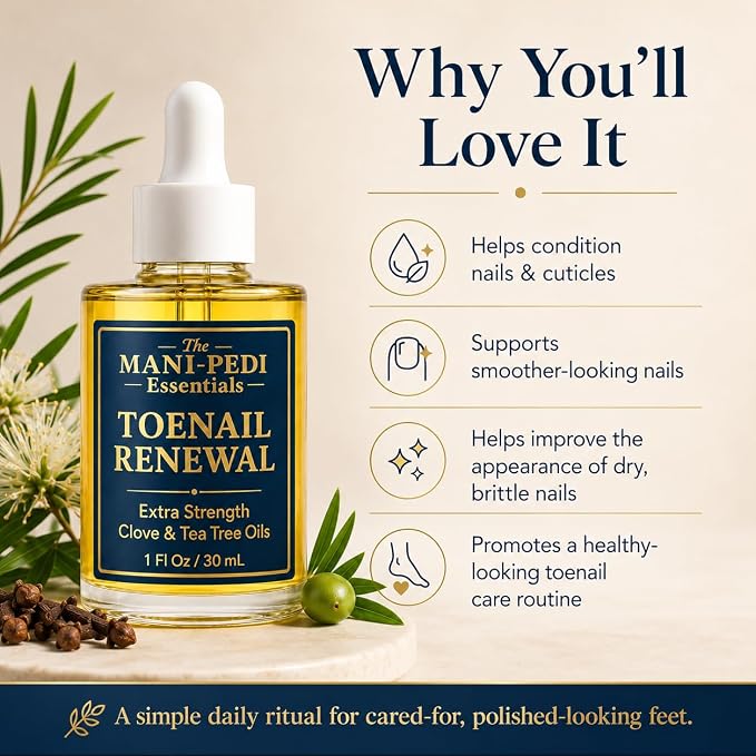 TMPE Toenail Renewal Serum. Extra Strength formula with Natural Power of Clove & Tea Tree Oils. Pure & Natural - 1 Fl Oz