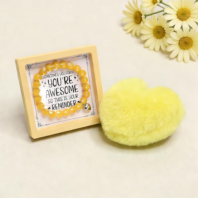 Self Care Gifts Baskets Women, 16PCS Get Well Soon Gift Box Relaxing Spa Set Care Package for Birthday, Valentines Day, Mothers Day, Christmas Gifts for Mom Girlfriend Sister Wife Grandma (Yellow)