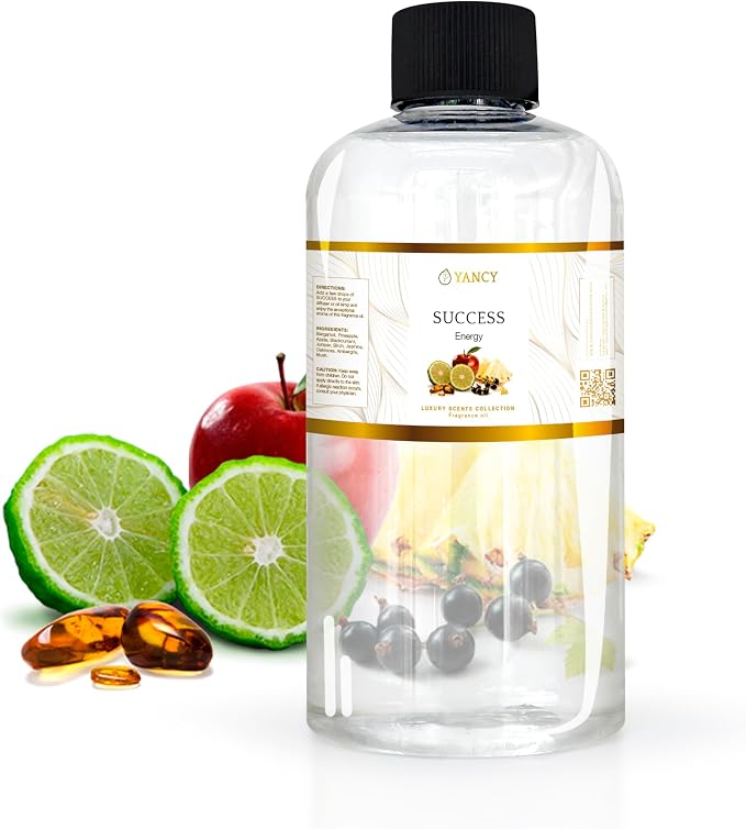 YANCY Success Luxury Collection Fragrance Oil (8 oz), Bold Motivating Aroma, Ideal for Diffusers, Oil Burners & Aroma Lamps, Empowering Fragrance for Daily Drive