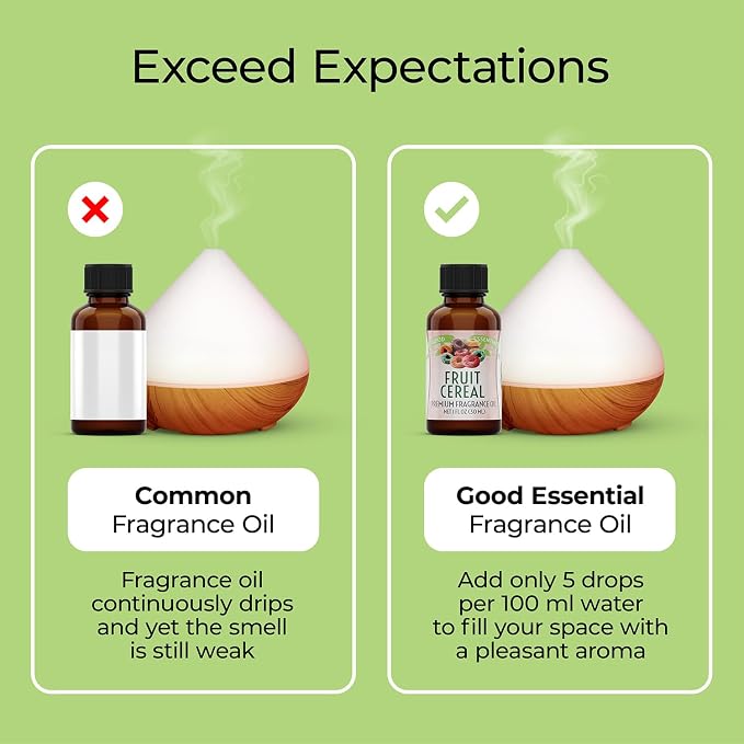 Good Essential Professional Fruity Cereal Fragrance Oil 1 fl oz (30ml) for Candles, Soaps, Lotions, Perfume, Diffuser, Candle Making, Scented Oils