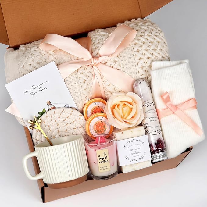 Birthday Gift for 40 50 60th Women Get Well Soon Self Care Package Unique Spa Gift Basket Set Thank You Gifts for Mom Grandma Wife Best Friend Sister Her Mothers Day