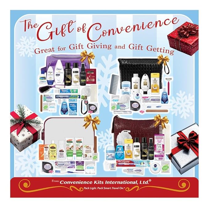 Convenience Kits International Women’s Deluxe 10 PC Kit Featuring: OKAY Black Jamaican Castor Oil Hair, Body, Oral Care, Travel-Size Travel Essentials