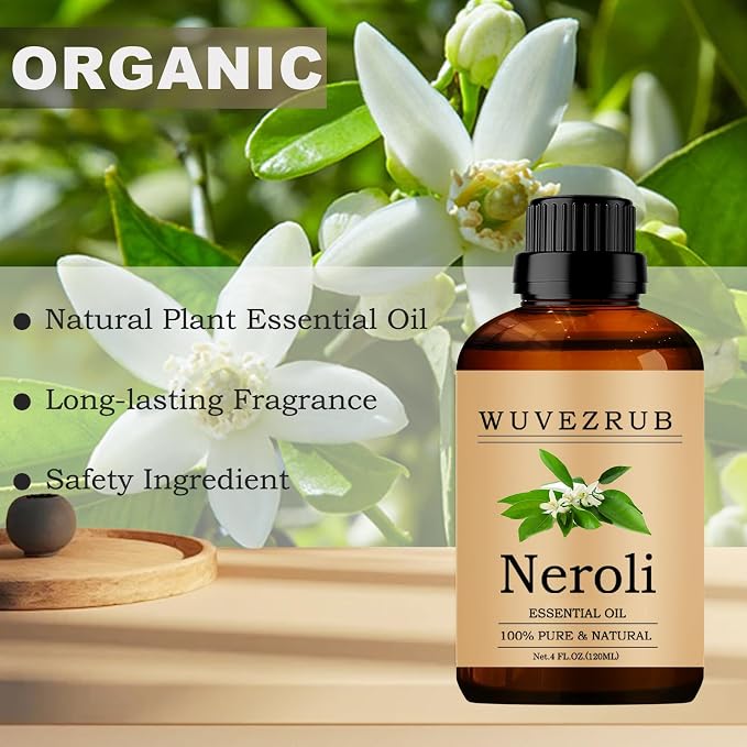 Neroli Essential Oils, 120ML Pure and Natural Essential Oil for Aromatherapy Diffuser - Neroli /4 Fl Oz