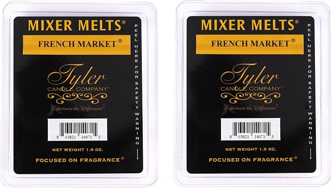Tyler Candle Company 14071 French Market 1.9 Ounce Scented Mixer Wax Melt Cubes for Tart Burner, Pack of 2
