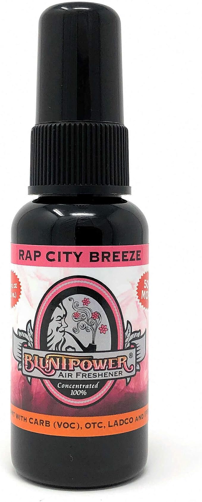 BluntPower (Rap City Breeze, 1 Pack) Concentrated Air Freshener for Room and Car Spray - Oil-Based Diffuser Spray Bottle - Long-Lasting Bathroom Spray, Car Freshener, & Odor Eliminator Spray