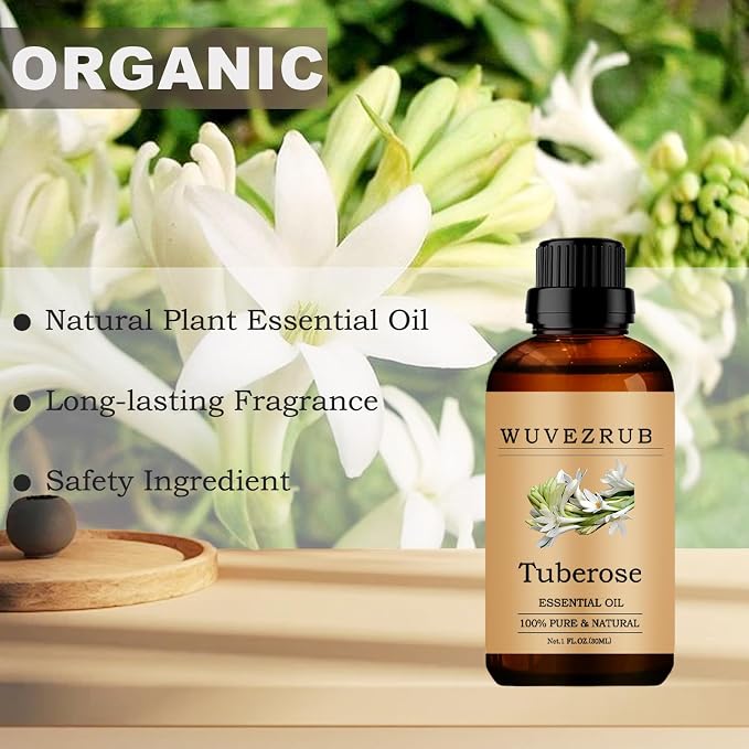 Tuberose Essential Oils, 30ML Pure and Natural Essential Oil for Aromatherapy Diffuser - Tuberose / 1 Fl Oz