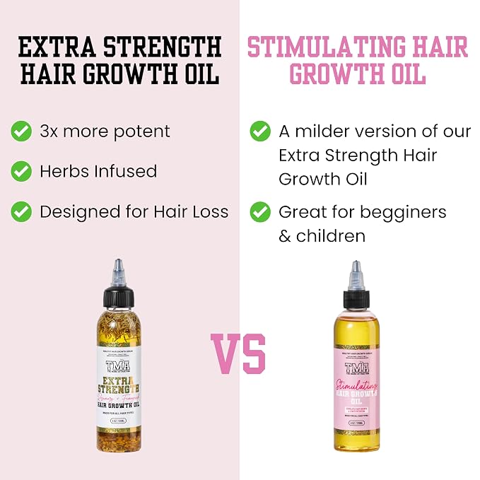The Mane Attraction Extra-Strength Herbal Hair Growth Oil, Rosemary & Fenugreek Blend, Castor & Vitamin E Infusion, Scalp-Nourishing for All Hair Types, 4 Fl Oz