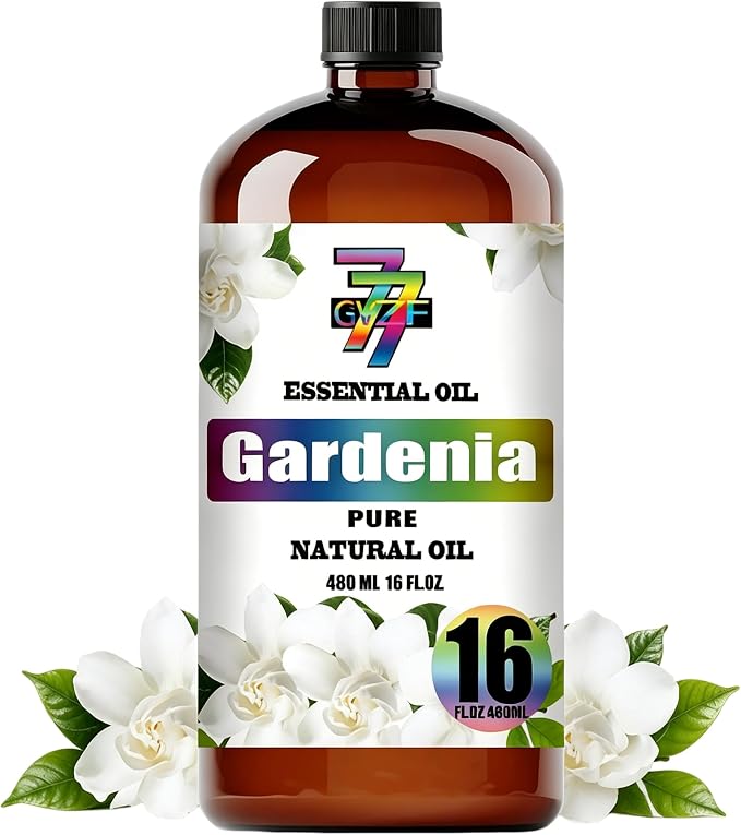 Gardenia Essential Oil, Gardenia Oils, for Diffuser, Humidifier, DIY Candles, Soap, Home, Office, Yoga, Massage, Gift, Essential Oil, GV77ZF Gardenia Fragrance Oil - 16 fl oz (480 ml)