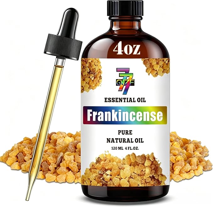 Frankincense Essential Oil, Frankincense Oils, for Diffuser, Meditation, Humidifier, DIY Candles, Soap, Yoga, Home, Gift, Essential Oil, GV77ZF Frankincense Fragrance Oil - 4 fl oz (120 ml)