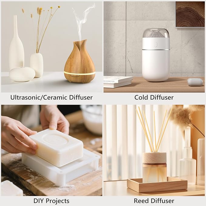 Hotel Diffuser Oil Fragrance Oil Set (6 x 20ml) – Luxury Aroma Oils for Diffuser, Inspired by Iconic 5-Star Hotels – Premium Scented Oil Gift Set for Home & Office