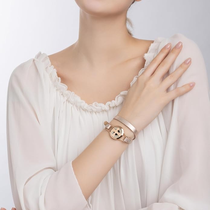 A&K Collections 18K Gold Mothers Day Easter Basket Stuffers for Her Rose Gold Plated Cross Aromatherapy Bracelet – Teen Girl Gifts Trendy Stuff, Essential Oil Lavender & Rose Diffuser Christian Jewelry for Women