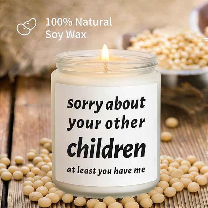 Mothers Day Gifts for Mom from Daughter Son, Funny Moms Birthday Gift Ideas - Lavender Scented Soy Wax Candle