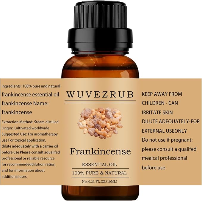 Frankincense Essential Oils 10ML, 100% Pure and Natural Essential Oil for Aromatherapy Diffuser - 0.33 Fl Oz/Frankincense