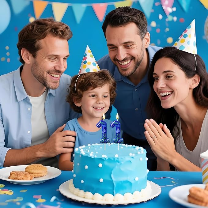 Number 11 Birthday Candle for Cake – Blue Gaming Theme Number Candle with “Next Level” Design, Video Game Style Cake Topper for Anniversary & Celebration