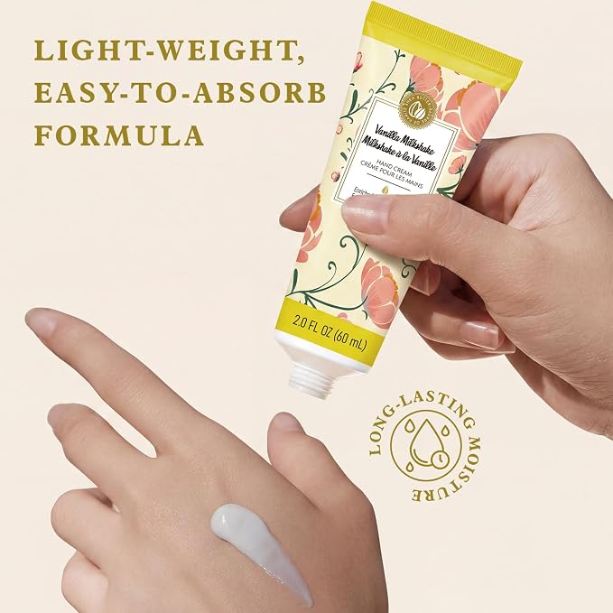 BODY & EARTH # LOVE Hand Cream Gifts Set for Women, 4PCS Vanilla Spa Gifts with Hand Cream, Body Lotion, Body Scrub, Soap, Bath and Body Gift Sets for Women Birthday Gift for Her