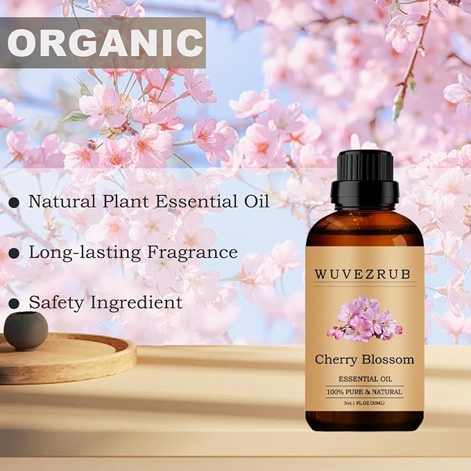 Cherry Blossom Essential Oils, 30ML Pure and Natural Essential Oil for Aromatherapy Diffuser - Cherry Blossom /1 Fl Oz