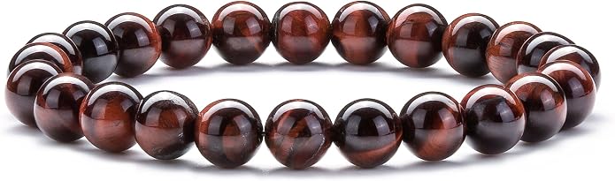 Men Women 8mm Natural Stone Lava Rock Diffuser Bracelet Elastic Yoga Agate Beads Bracelet Bangle