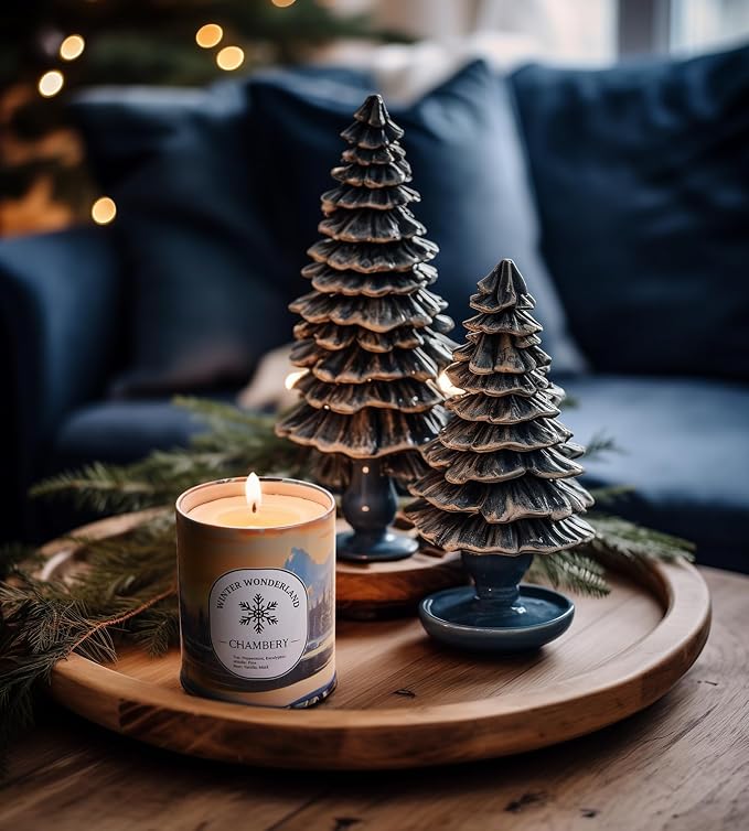 Winter Wonderland Candle | Inspired by The Rocky Mountains in Premium Tin | Soy Wax with Lead-Free Cotton Wick | 55-Hour Burn | Festive Fragrance for The Season