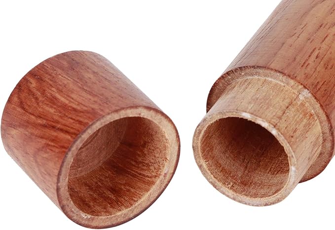 Zerodis 10Pcs Wooden Essential Oil Cylinder Box Storage Bottle Container Leak Proof Travel Carrier Case with Safe Independent Packaging for Aromatherapy DIY and Portable Use (2.5 outer diameter)