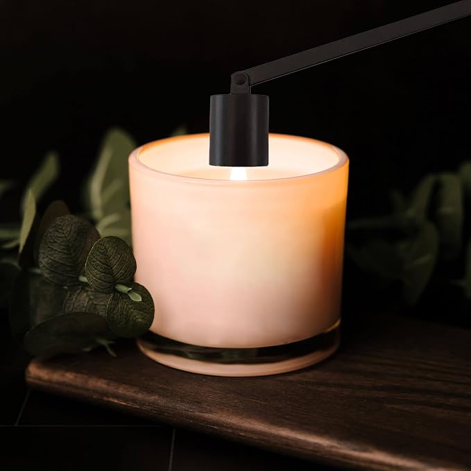Candle Snuffer, Candle Snuffer Extinguisher with Long Handle, Black Stainless Steel Wick Flame Snuffer for Putting Out Candle Flame Safely