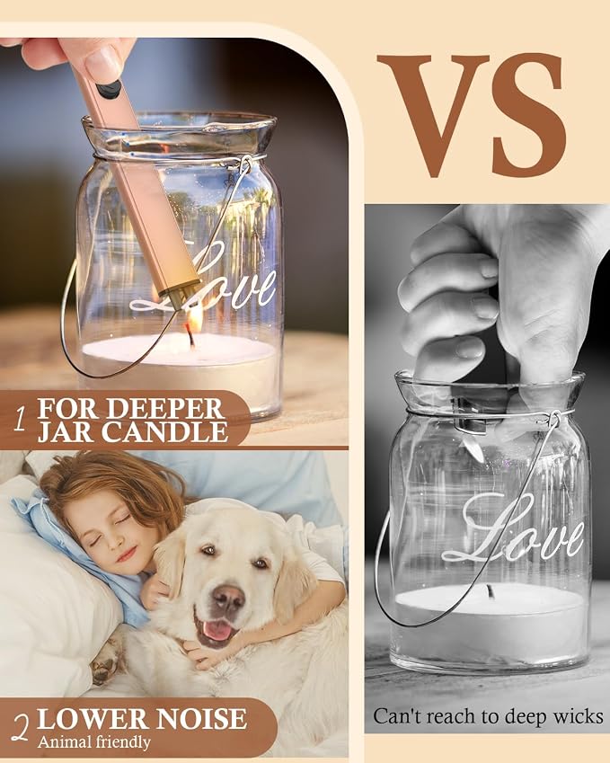Electric Lighters for Women and Men - Rechargeable Plasma Lighter Flameless Windproof Candle Lighter Grill Gifts for Adults, Wife, and Girls